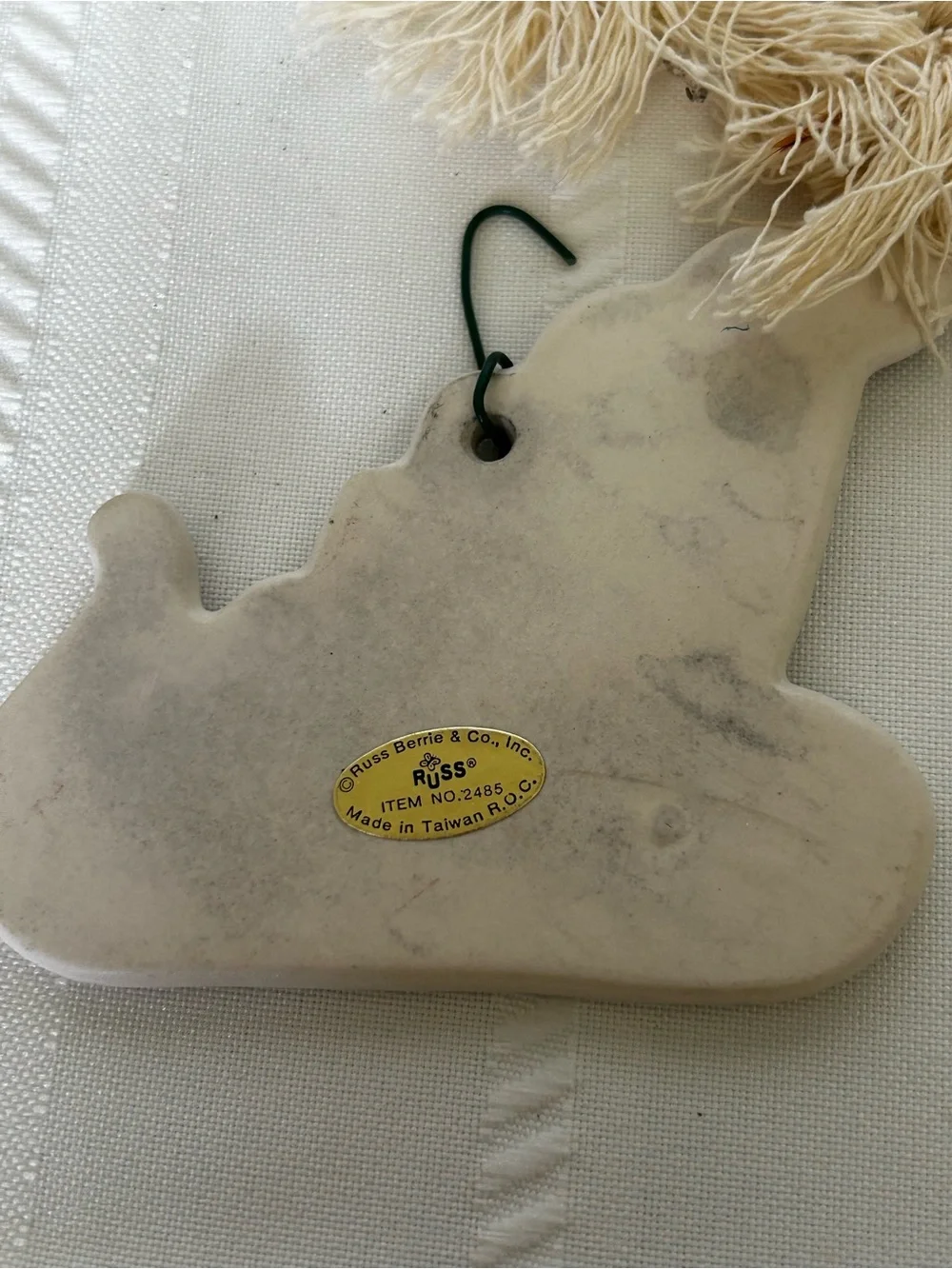 Vintage Christmas Tree Ornament Set Snowman Sleigh Reindeer Angel Stocking